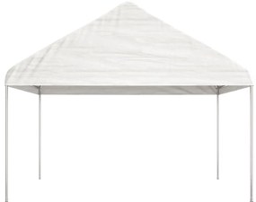 Gazebo com telhado 17,84x4,08x3,22 m polietileno branco