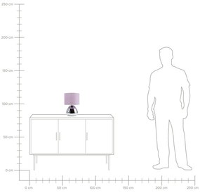Candeeiro de mesa 33 cm violeta RONAVA Beliani