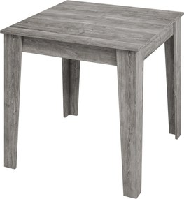 HOMCOM Mesa de Jantar para 4 Pessoas, Mesa de Cozinha Quadrada 80x80x75 cm com Pés Antiderrapantes, Cinza Efeito Madeira | Aosom Portugal