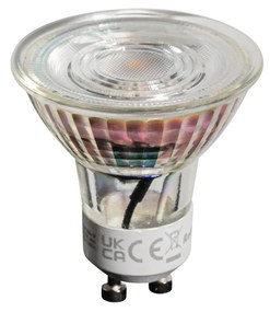 Conjunto de 5 lâmpadas LED GU10 50mm reguláveis em Kelvin transparentes 4,5W 345 lm 2000-2700K