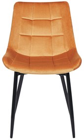 Conjunto de 2 cadeiras de jantar em veludo laranja MELROSE II Beliani