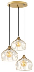 Candeeiro de Teto Bek – Ouro Brilhante – 56 x 56 x 121 cm