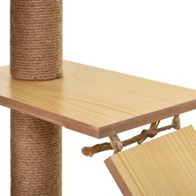 PawHut Arranhador para Gatos Altura 130 cm Torre para Gatos com Poste