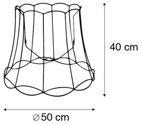 Abajur de metal preto 50/40 - Estrutura Granny Retro
