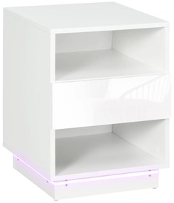 Mesa de Cabeceira Moderna com Luz LED Mesa de Cabeceira com Controlo R