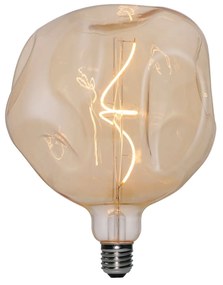 Lâmpada Led Gold Bumped Globo G180 Filamento Espiral 5W E27 Dimável 2000K