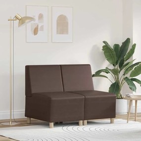 Cadeiras de Sofá 2 pcs Castanho 55 x 74 x 82 cm Couro sintético