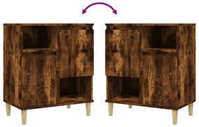 Aparadores 2 pcs 60x35x70 cm derivados madeira carvalho fumado