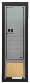 Quadro Planificação Semanal Combinado Magnético/Cortiça 20x60cm Preto – Bi-Office