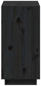 Estante madeira de pinho maciça 60x35x71 cm preto