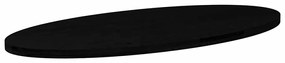 Tampo de mesa 140x60x4 cm carvalho maciça oval castanho-escuro