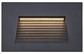 Aplique de parede embutido moderno preto 11,5cm incl. LED IP65 - Trem