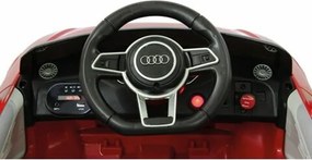 Carro elétrico para crianças 12V Audi TT RS pneus de borracha maciça, banco em pele sintética Branco