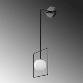 Aplique de Parede Geometri – Preto/Branco – 22 x 15 cm