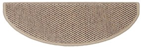 Tapetes escada adesivos aspeto sisal 30pcs 65x21x4cm cor areia