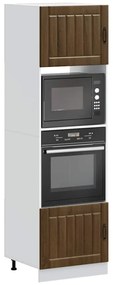 vidaXL Armários forno 2 pcs Kalmar derivados madeira carvalho castanho
