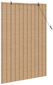 Persianas e Sombras para Janela Marrom Claro 110 x 160 cm Bambu