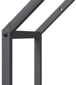 Suporte para lenha 40x25x90 cm aço laminado a frio antracite