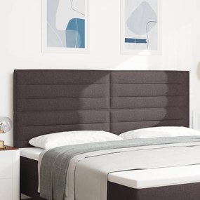 Cabeceira Design Linhas Castanha Escura 200 cm Tecido