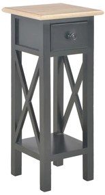 Mesa lateral 27x27x65,5 cm madeira preto