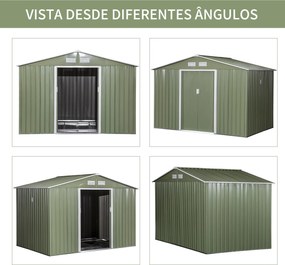 Abrigo de Jardim 4,83m² 277x195x192cm Abrigo e Jardim Metálico para Ar