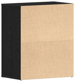 Armário para Sapatos vidaXL Preto Carvalho 60x35x70 cm em Madeira Deri