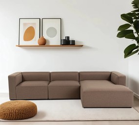 Sofá de Canto Mora XL – Castanho – 320 cm x 69 cm x 180 cm
