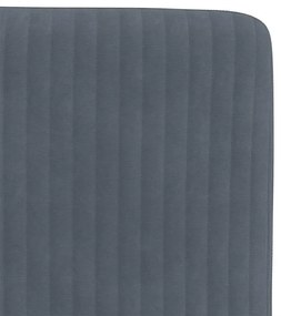 Cadeiras de jantar 4 pcs veludo cinzento-escuro