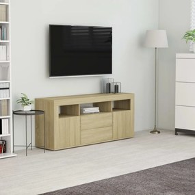 vidaXL Móvel de TV 120x30x50 cm derivados de madeira carvalho sonoma