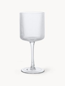 Copos de vinho branco artesanais com relevo canelado Ripple, conjunto de 2