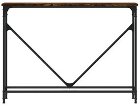 Mesa consola 102x22,5x75cm derivados de madeira carvalho fumado