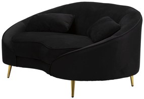 SOFÁ DE 2 LUGARES OSLO COM ALMOFADAS PRETO 148X84X68 CM