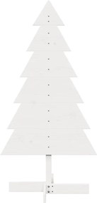 Árvore de Natal decorativa 120cm madeira de pinho maciça branco