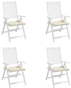 Almofadões p/ cadeiras jardim 4pcs 40x40x3 cm oxford cor creme