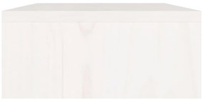 Suporte para monitor 80x24x10,5 cm madeira pinho maciça branco