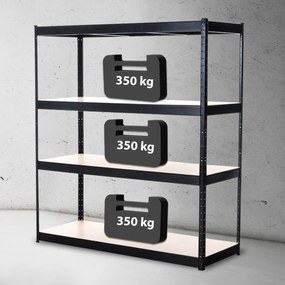 Estante para cargas pesadas 160 x 60 x 180 Preto