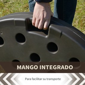 Base para Chapéu de Sol em 4 Partes Recarregável com Areia ou Água Des