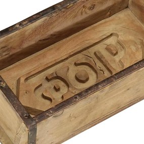 Bandejas vidaXL 4 pcs 30x15x9 cm Madeira Sólida Reciclada