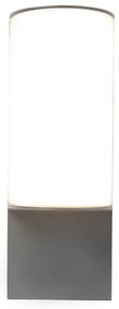 Candeeiro de parede exterior moderno cinzento escuro com LED - Harry Moderno