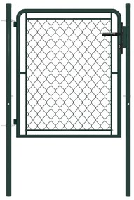 vidaXL Portão de jardim 100x100 cm aço verde