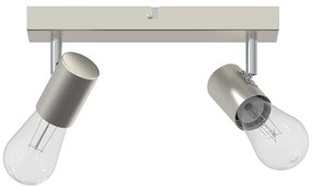 Spotlight de Teto Ajustável em Duas Direções Níquel Escovado E27