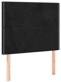 Estrutura de cama sem colchão 120x200 cm veludo preto