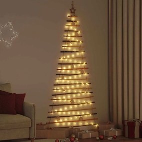 vidaXL Árvore de Natal com 130 LEDs Natural 210 cm freixo maciço