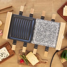 Grelhador Raclette Cheese&Grill 8400 Wood MixGrill com potência de 1200 W