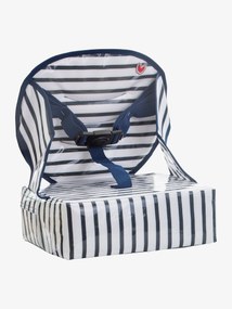 Assento elevatório para cadeira Easy up da BABY TO LOVE azul escuro as riscas