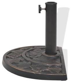 Base para guarda-sol em resina semicircular bronze 9 kg