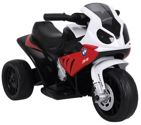 HOMCOM Mota Elétrica Infantil BMW para Crianças 18-36 Meses 6V com Faróis e Música Velocidade Máxima 2,5 km/h 66x37x44 cm Vermelho | Aosom Portugal
