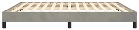 Estrutura de cama sem colchão 160x200 cm veludo cinzento-claro
