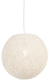 Candeeiro de suspensão rústico branco 35 cm - Corda Design,Country / Rústico,Moderno