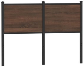 Cabeceira de cama 120cm derivados madeira/aço carvalho castanho